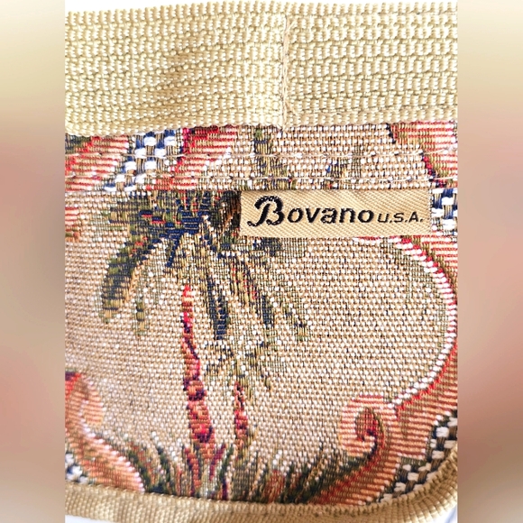 Vintage Bovano USA Fold up Collapsible Rolling Travel Bag Suitcase Palm Trees - Picture 6 of 15